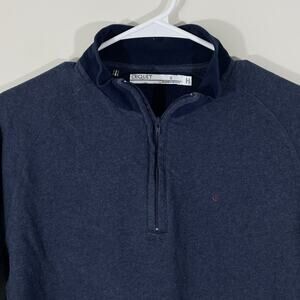 Criquet 1/4 Zip Pullover Men’s Size Small Navy Blue Cotton Mock Neck Sweater